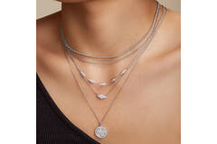  Dusk Divas - Silver / Rhodium plated - Zirconia - 45cm